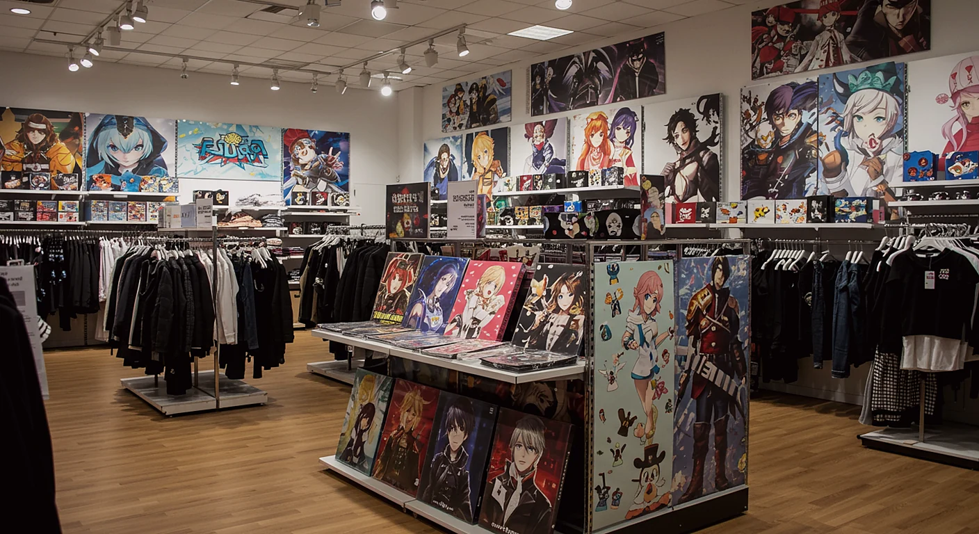 Moderner Store mit Streetwear und Gaming-inspirierten Motiven